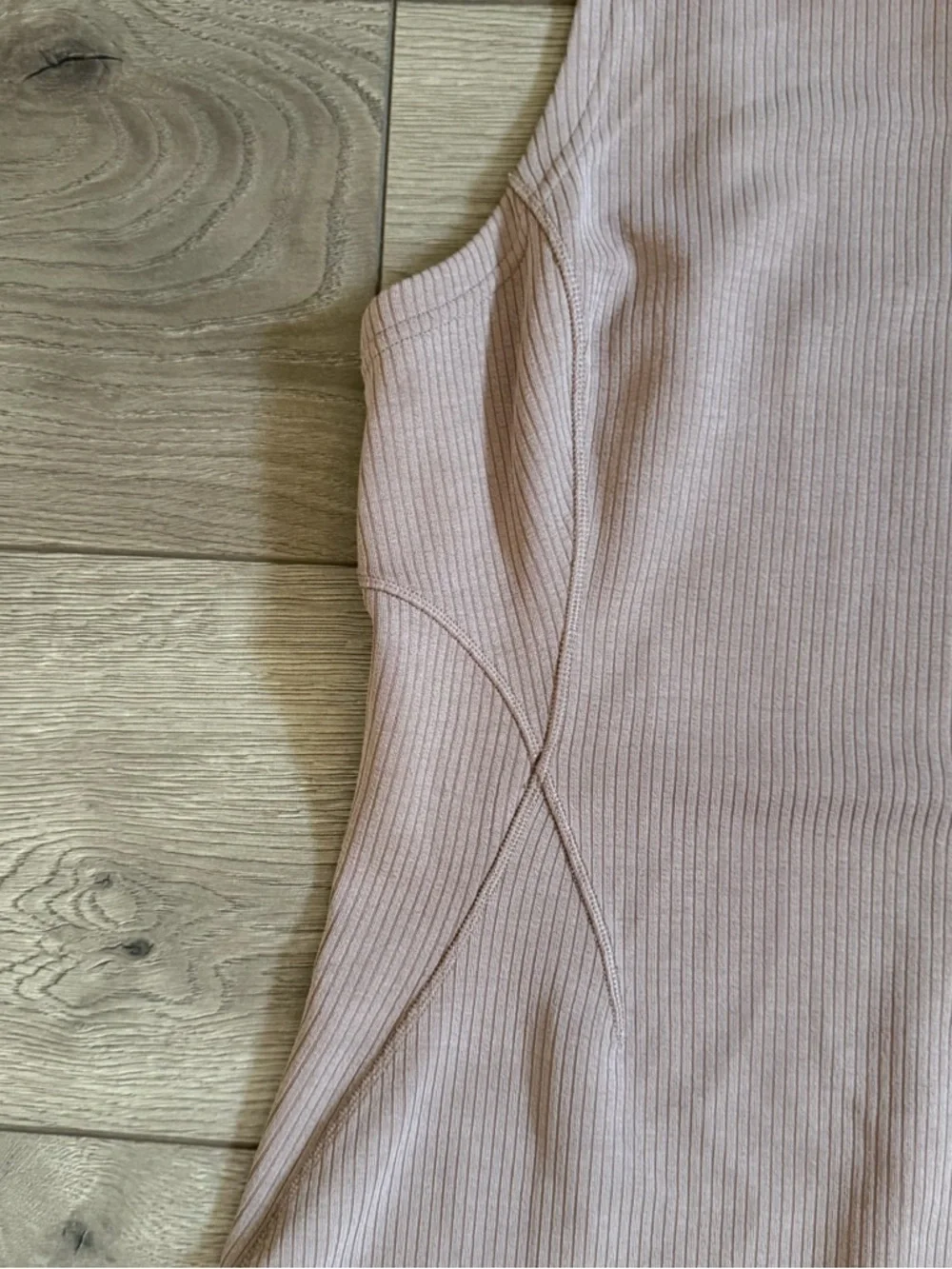 LULULEMON Ribbed Softstreme Slim-Fit Tank Dress Taupestatic Size 8